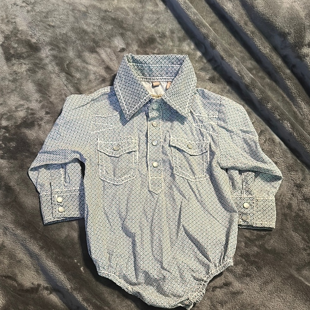Raffi Blue Button Down Shirt Classic Collar